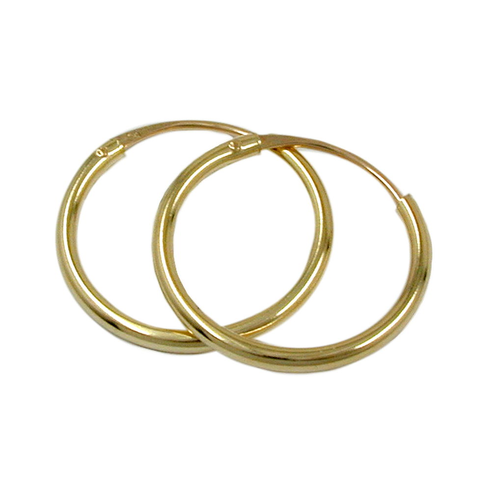 hoop earrings 12mm 9k gold
