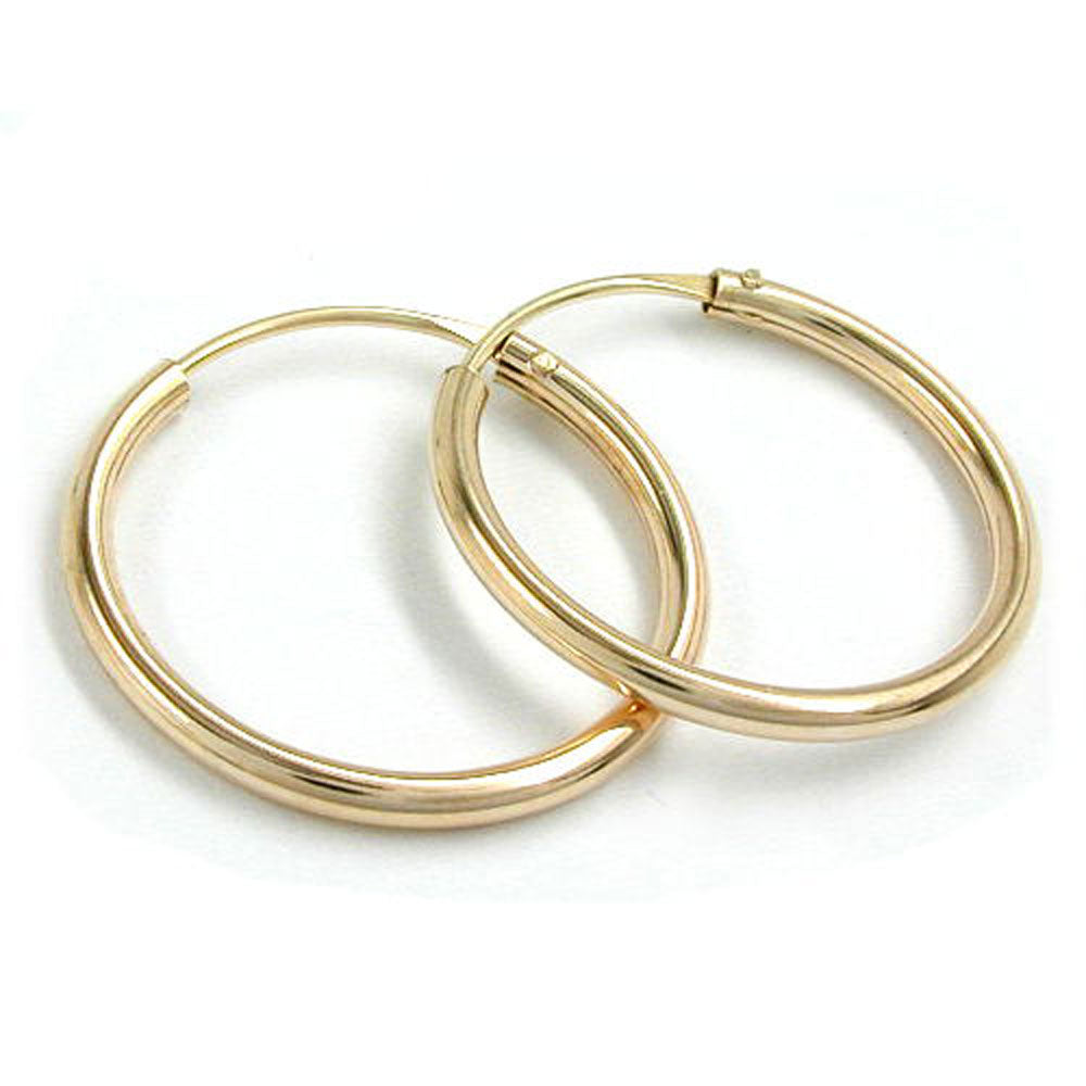 hoop earrings 14mm 9k gold