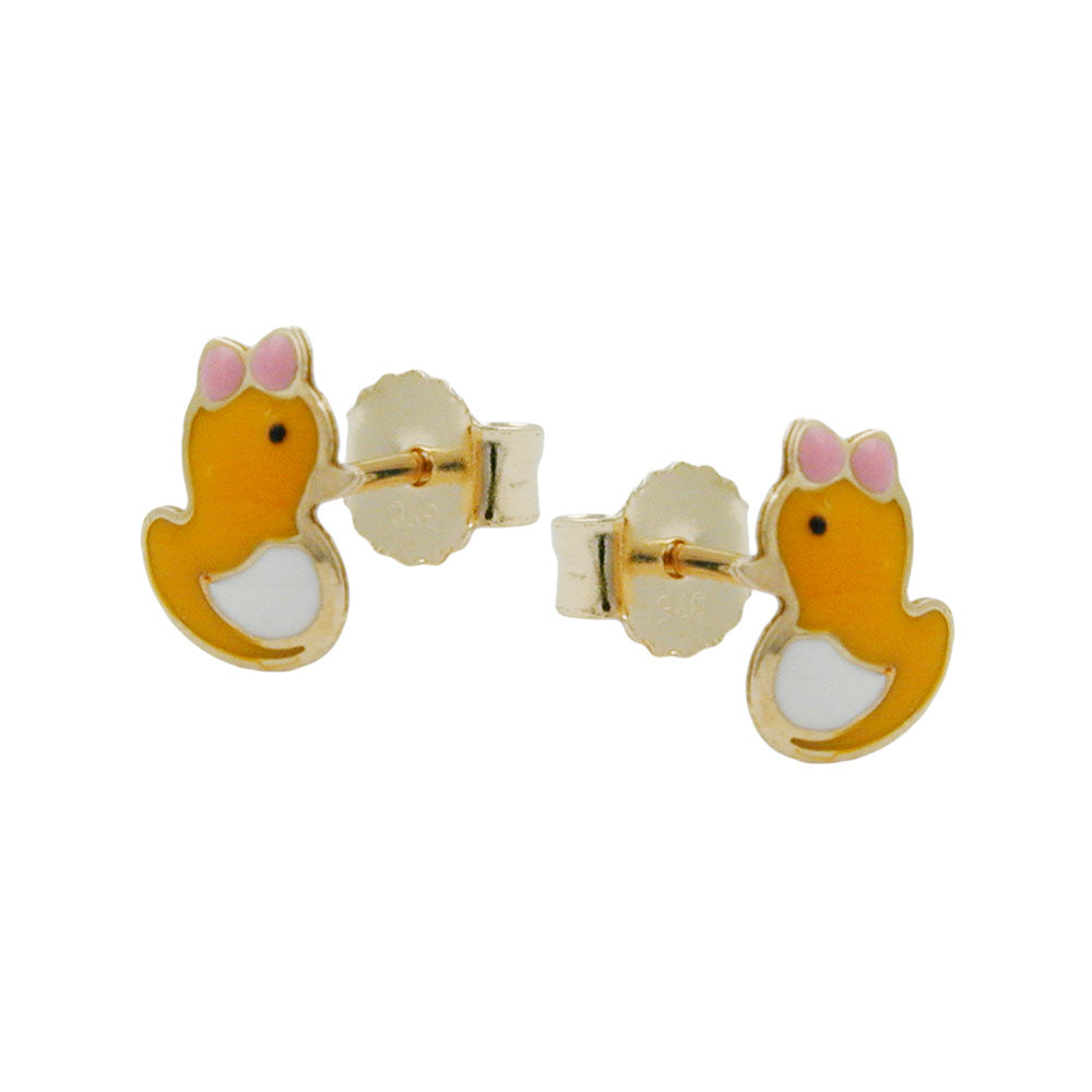 earrings duck 9k gold