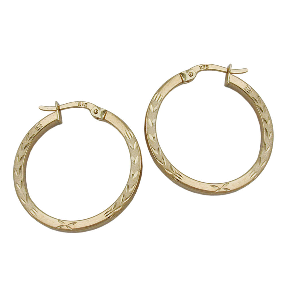 hoop earrings 9k gold