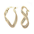 hoop earrings crossed 9k gold