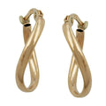 hoop earrings twisted shape 9k gold