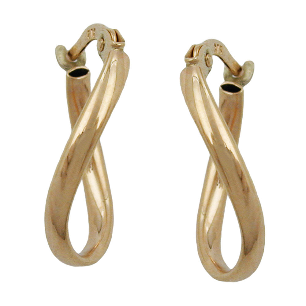 hoop earrings twisted shape 9k gold