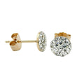 stud earrings zirconia 9k gold