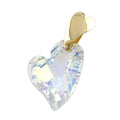 pendant heart with zirconia 9k gold