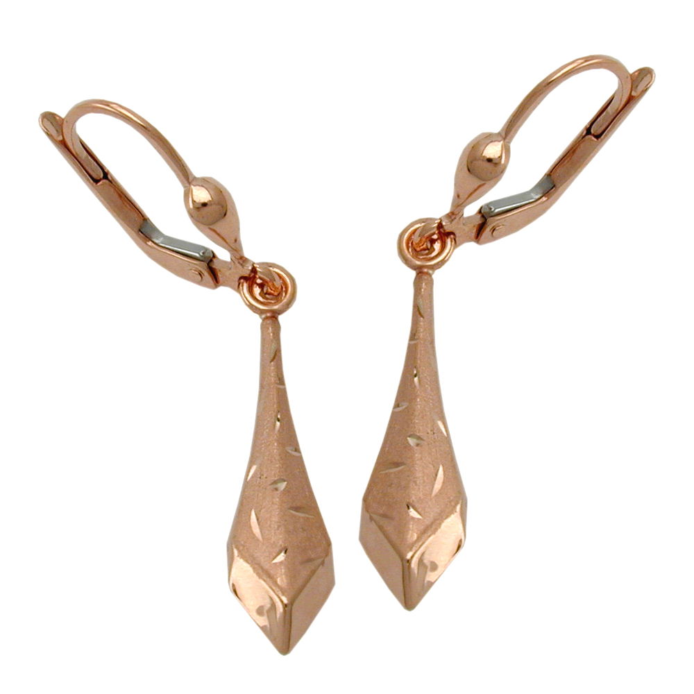 leverback earrings 9k redgold