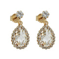 earrings with zirconias 9k gold