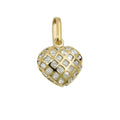 pendant 11x12mm heart filled with small zirconias 9k gold