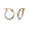 hoop earrings two tone 9k redgold