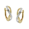 hoop earrings diamond-cut 9k gold