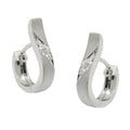 hoop earrings zirconias 9k white gold