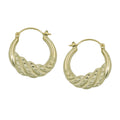 hoop earrings matt-shiny 14k gold