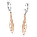 leverback earring bicolor 14k redgold