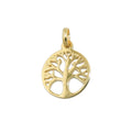 pendant tree of life polished 9k gold