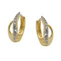 hoop earrings with zirconia 9k gold