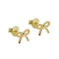 stud earrinsg 5x7mm loop shiny 9k gold