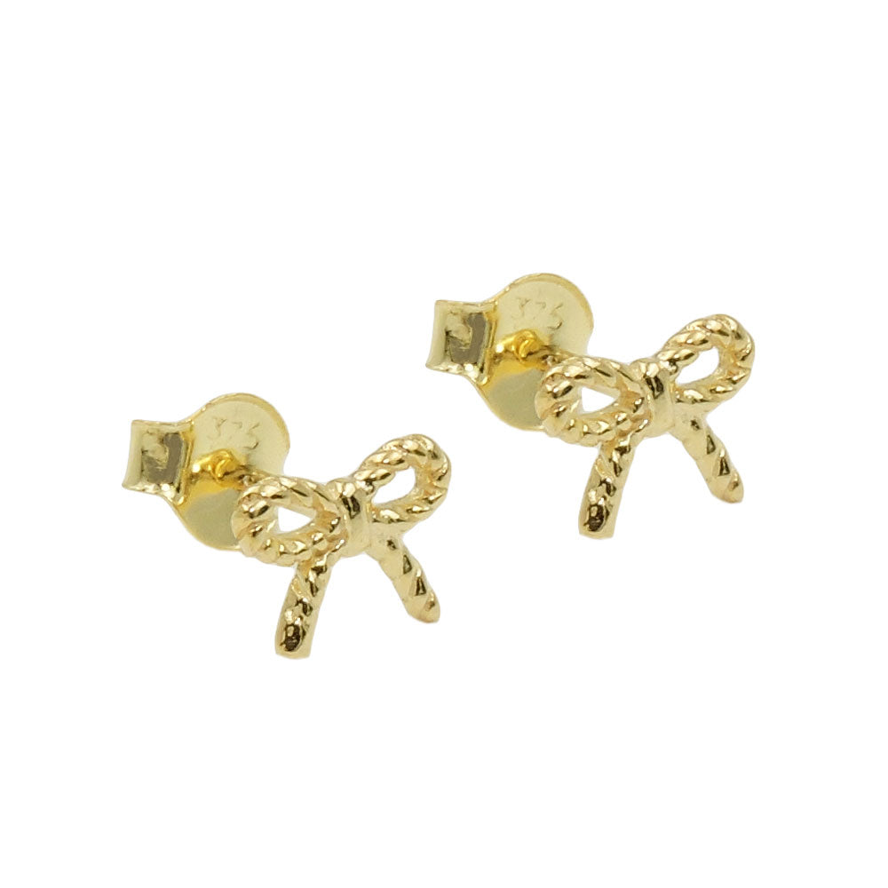 stud earrinsg 5x7mm loop shiny 9k gold