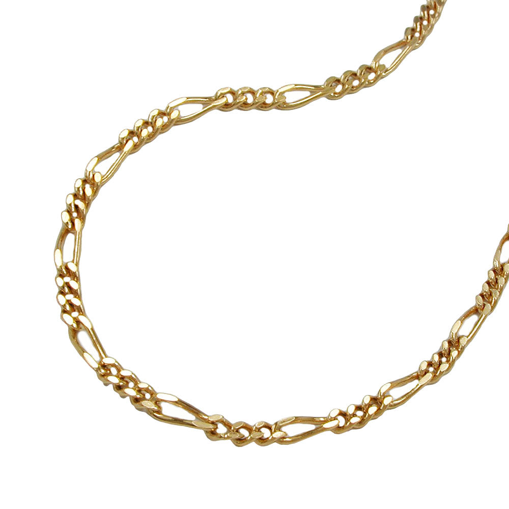 necklace 42cm figaro chain 14k gold