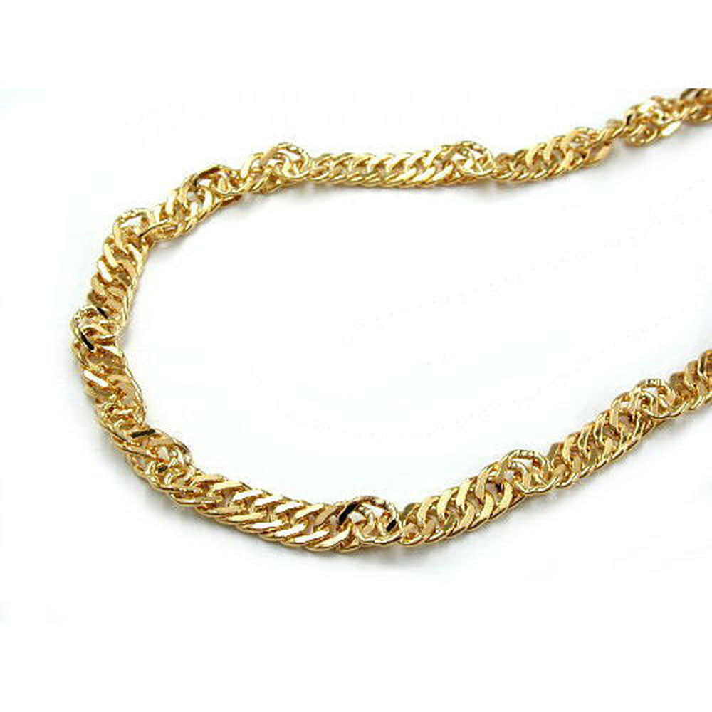 bracelet 1,8mm singapore chain 8k gold