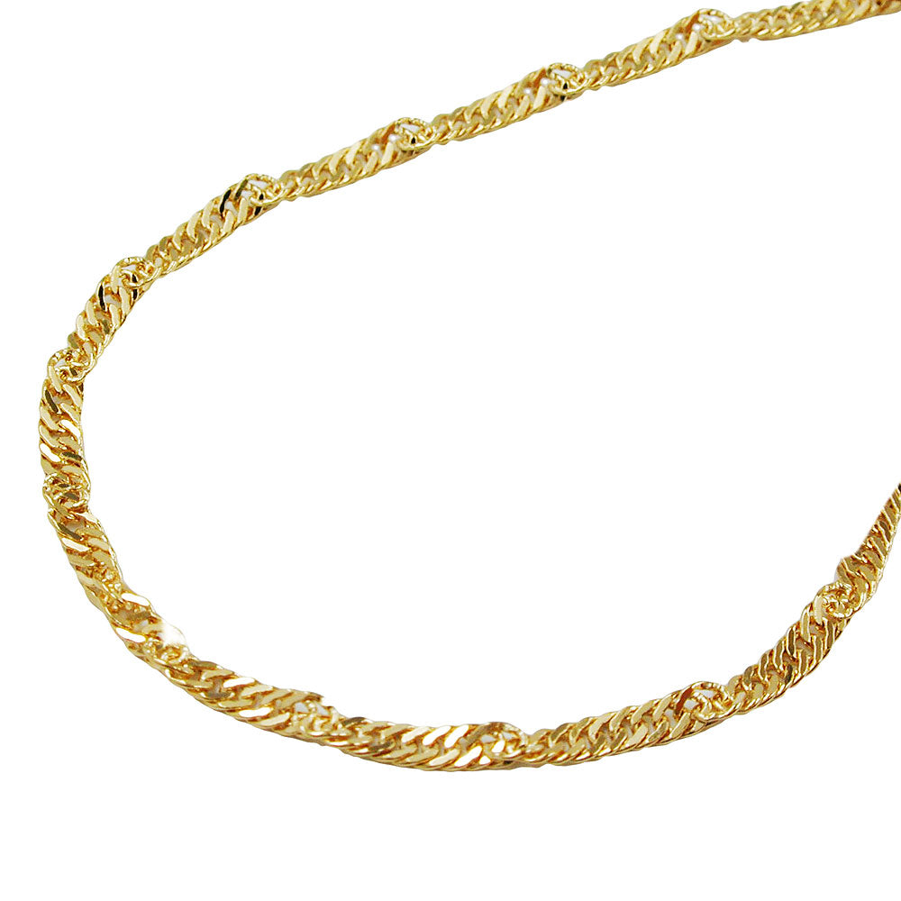 necklace 1.4mm thin singapore chain 9k gold 42cm