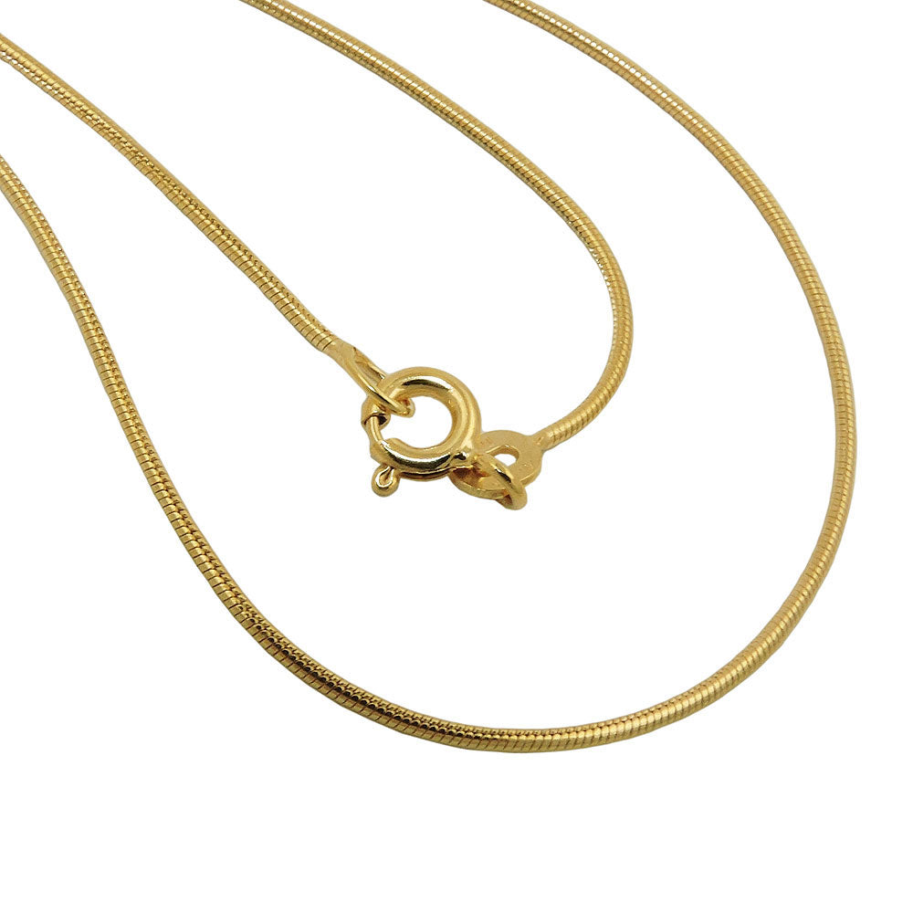 snake chain 42cm 1mm 14k gold